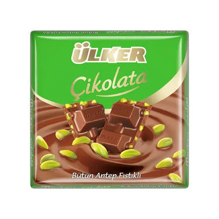 Ülker Çik.A.Fıstıklı Sütlü Kare 65 Gr