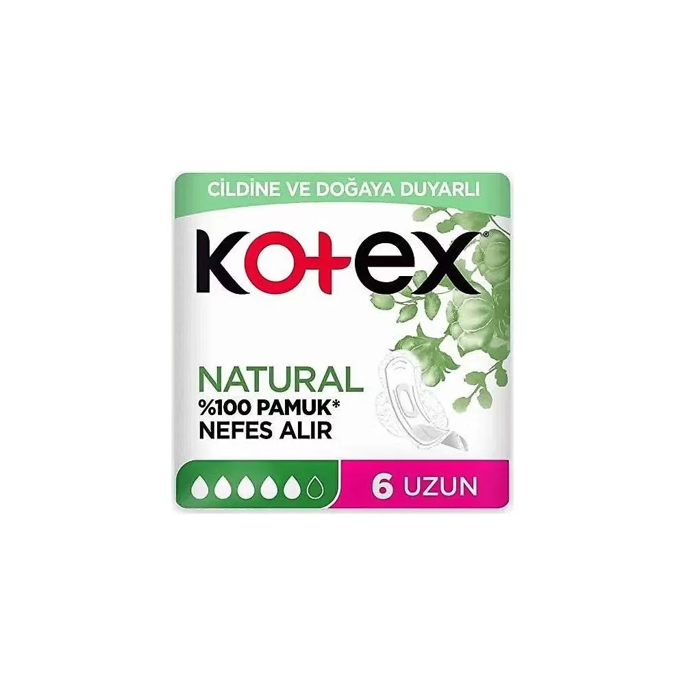Kotex Natural Ultra Tekli Paket Uzun 6lı