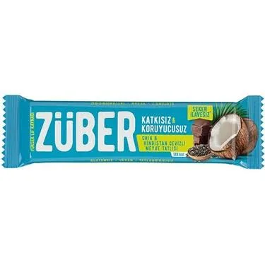 ZÜBER Chia ve Hindis.Cevizli Meyve Bar 40gr