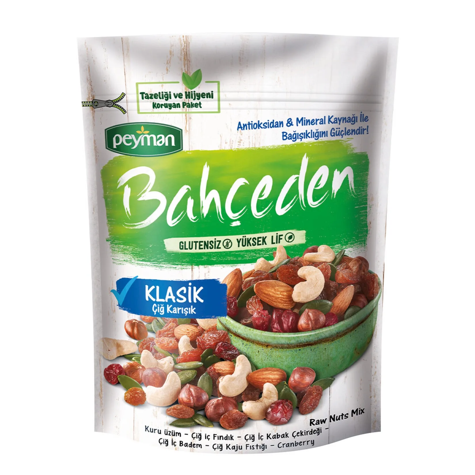 BAHÇEDEN PEYMAN ÇİĞ KARISIK KLASIK 165GR(7565)