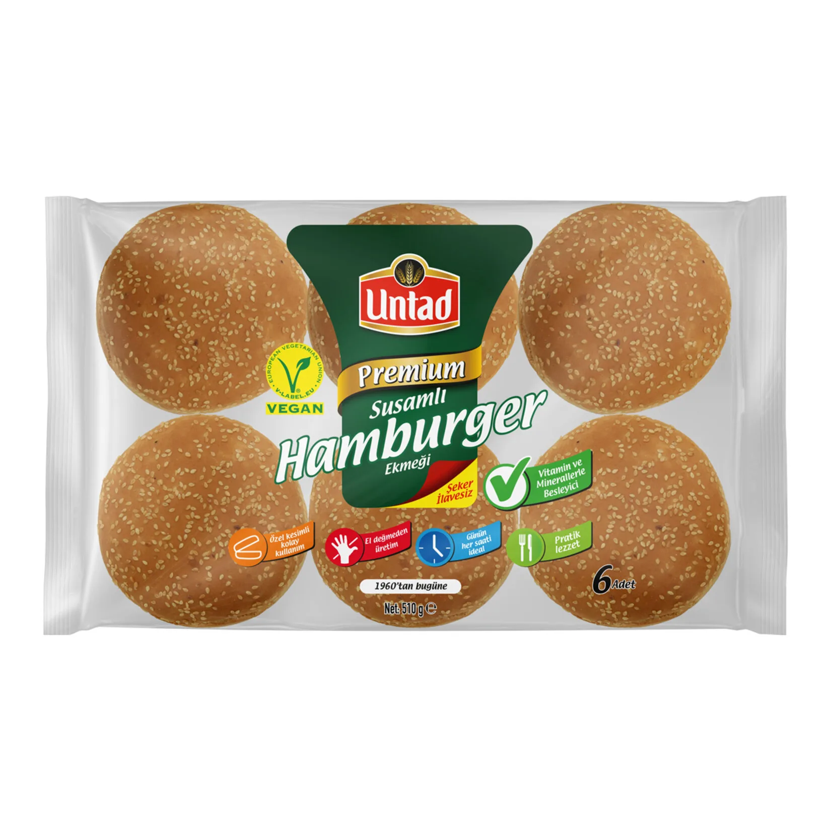 UNTAD HAMBURGER SUSAMLI EKMEGI 510 G(6*85)